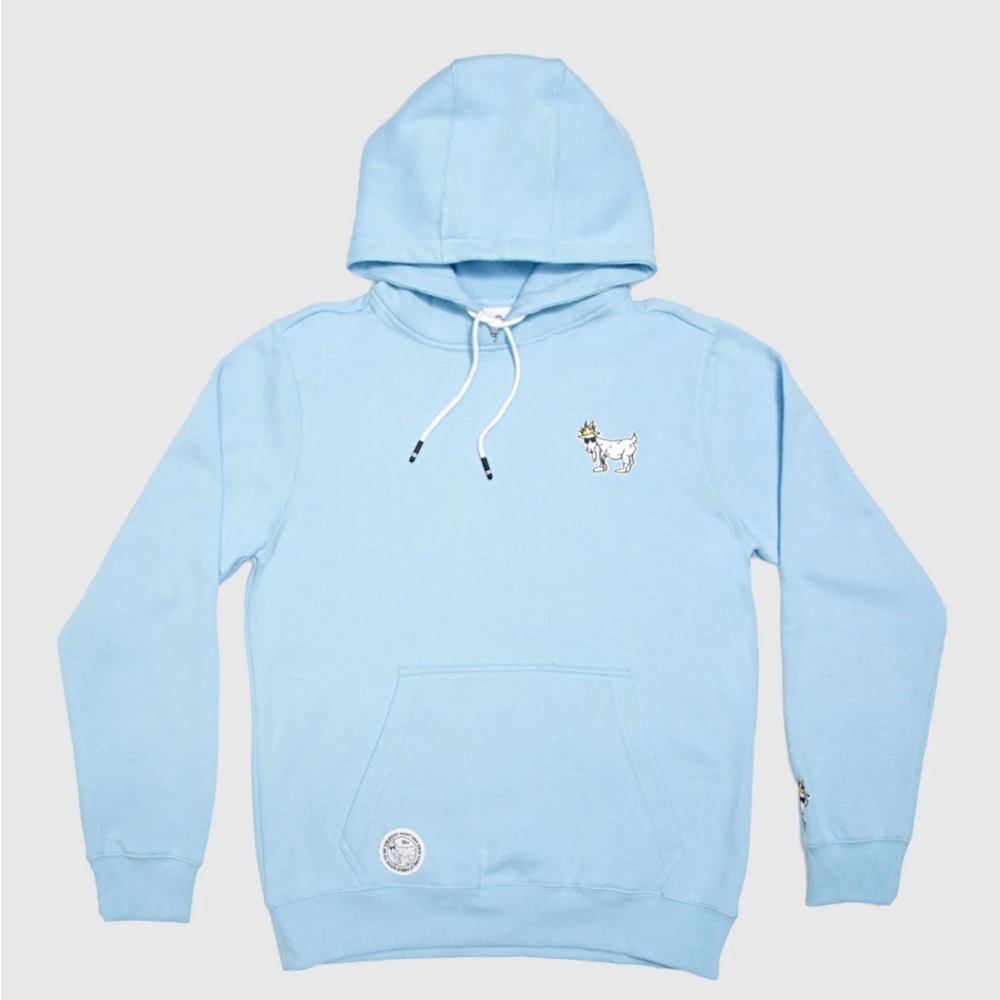 Goat USA sweatshirt. Size small light blue